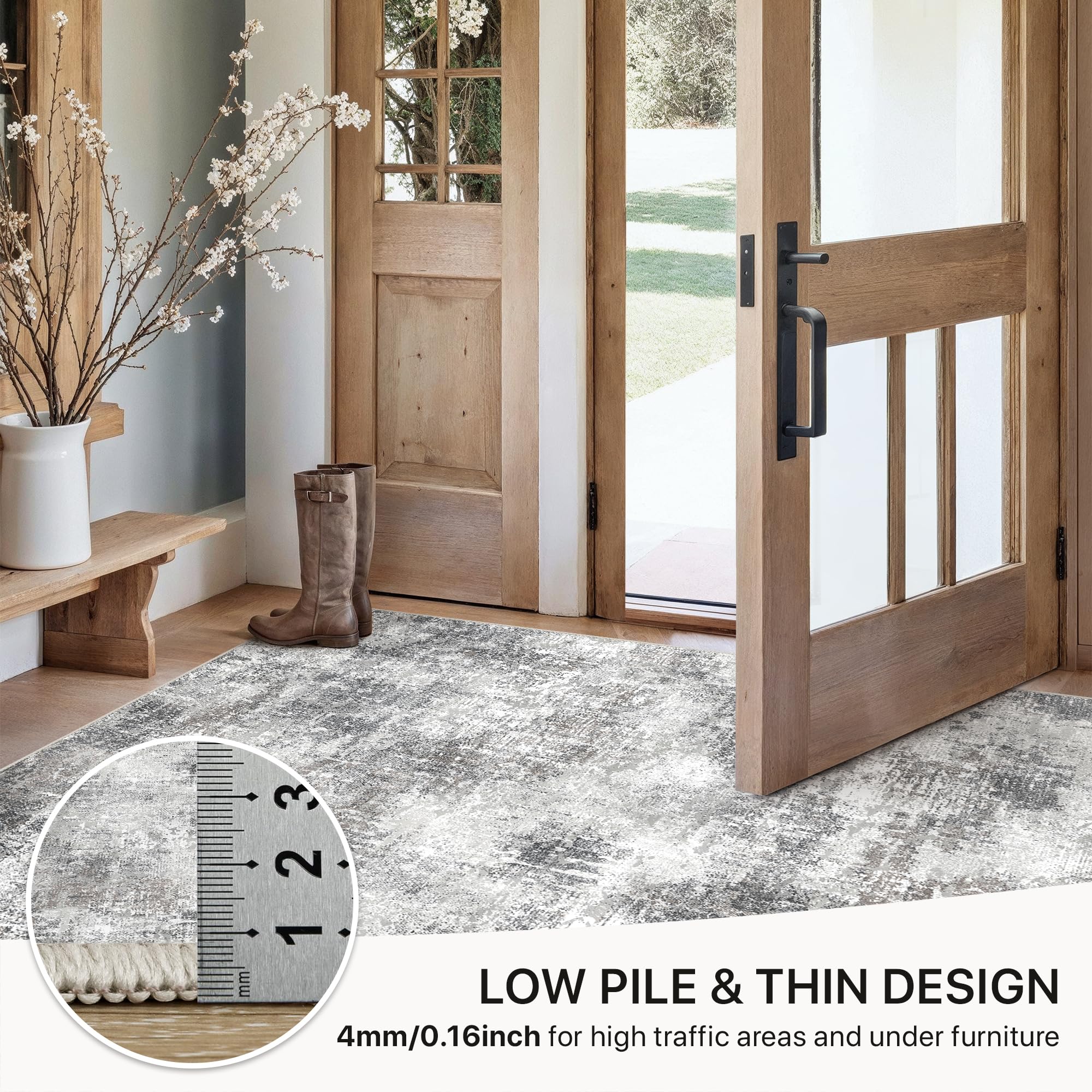 GENIMO square-edge design adds durability and keeps edges neat in high-traffic rooms.