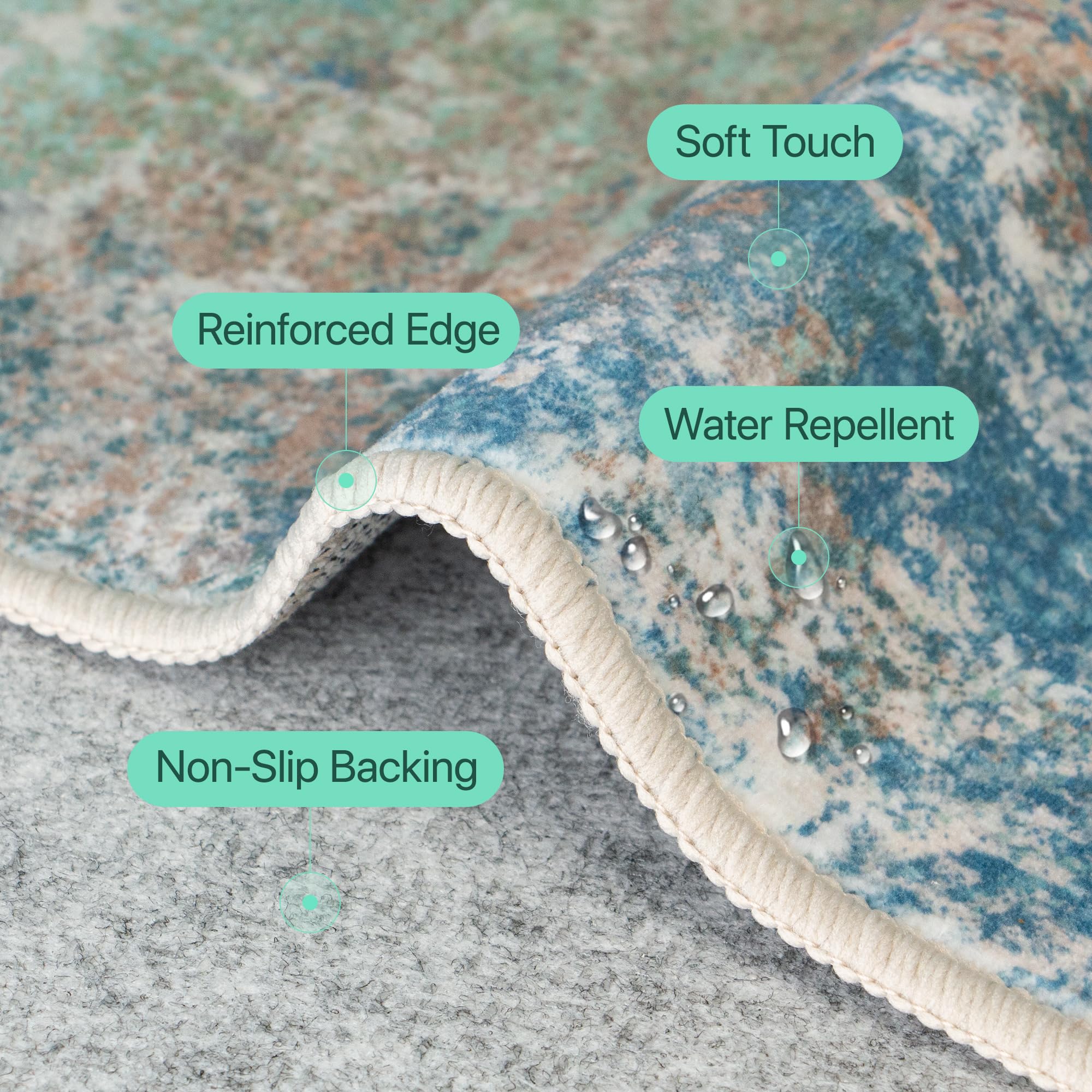 GENIMO durable edges prevent fraying in busy areas.