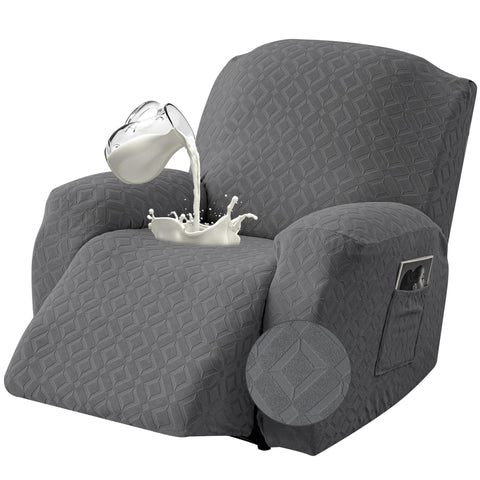 Genina Gennia XL recliner cover close-up shows soft waterproof fabric protection