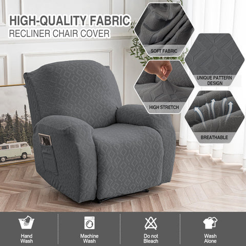 Genina Gennia XL recliner cover in dark gray on sofa guards against spills