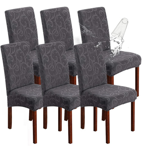Genina waterproof dining chair cover close-up showing flower pattern to protect from spills