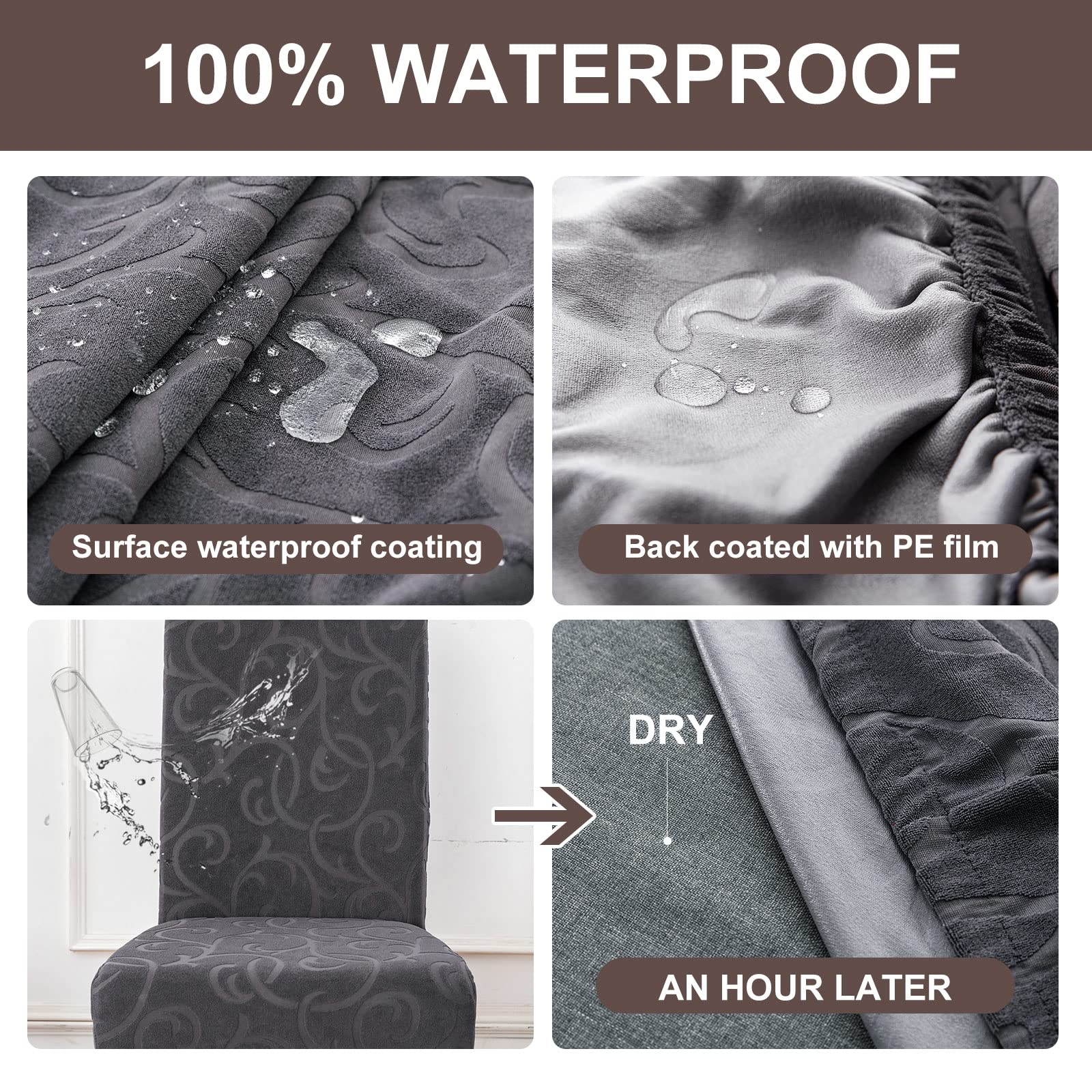 Genina waterproof chair cover installed on chair for everyday protection