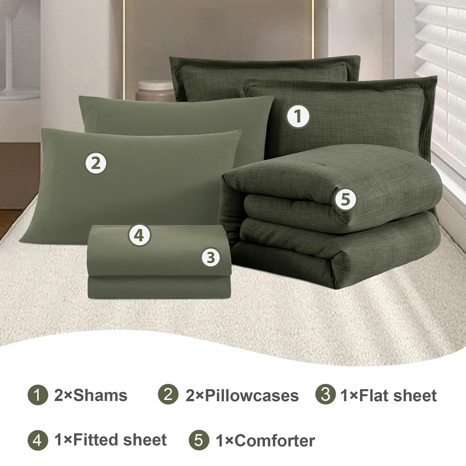 Geniospin shams 20x36 complete the cohesive bed look.