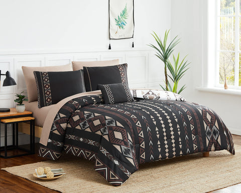 Geniospin queen pillow shams close-up highlighting coordinating decor accents.