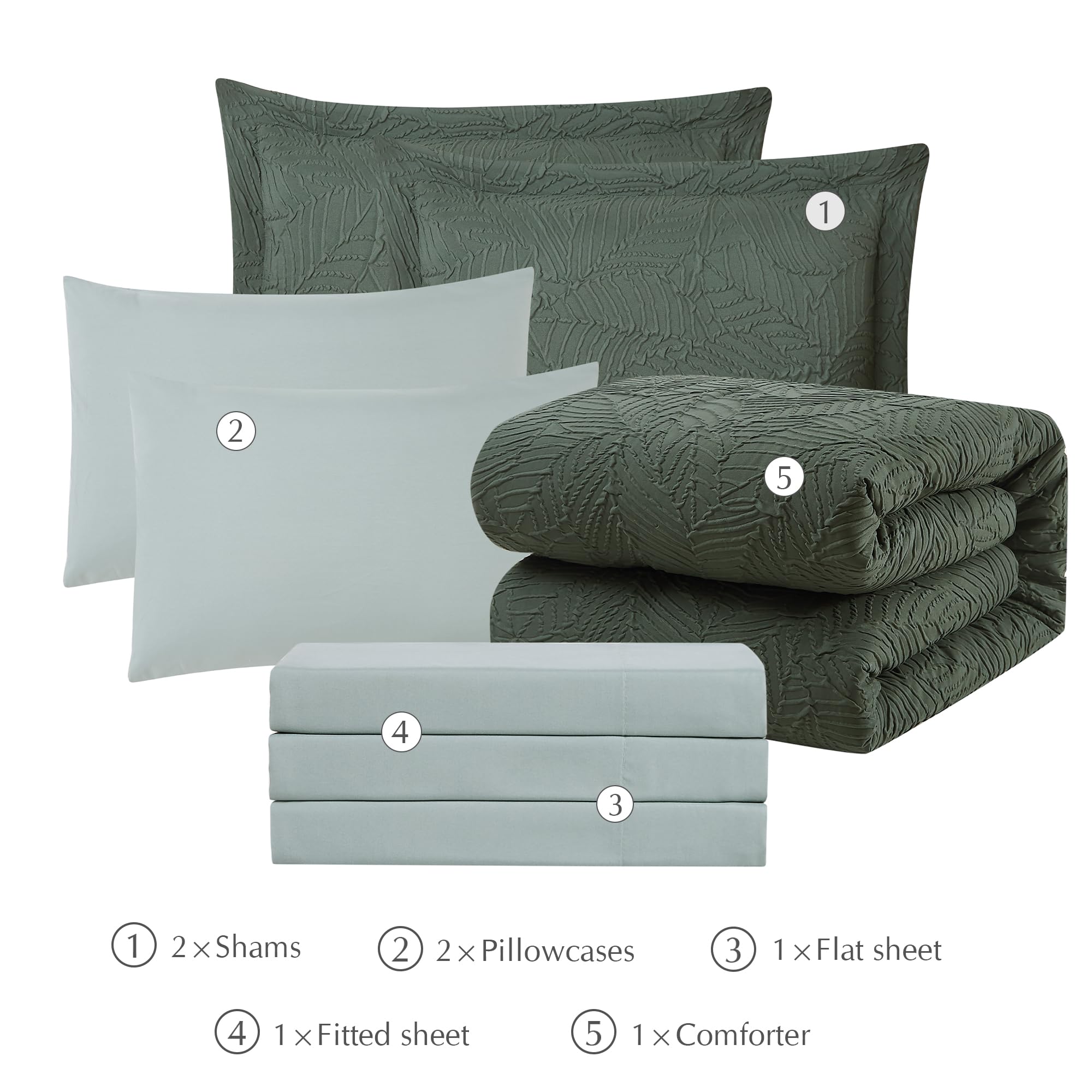 Geniospin bedding vacuum-packaged for compact storage and freshness.