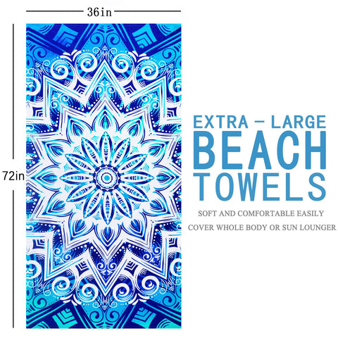 Genovega 6-pack towel shark pattern 2 provides extra coverage at the shore