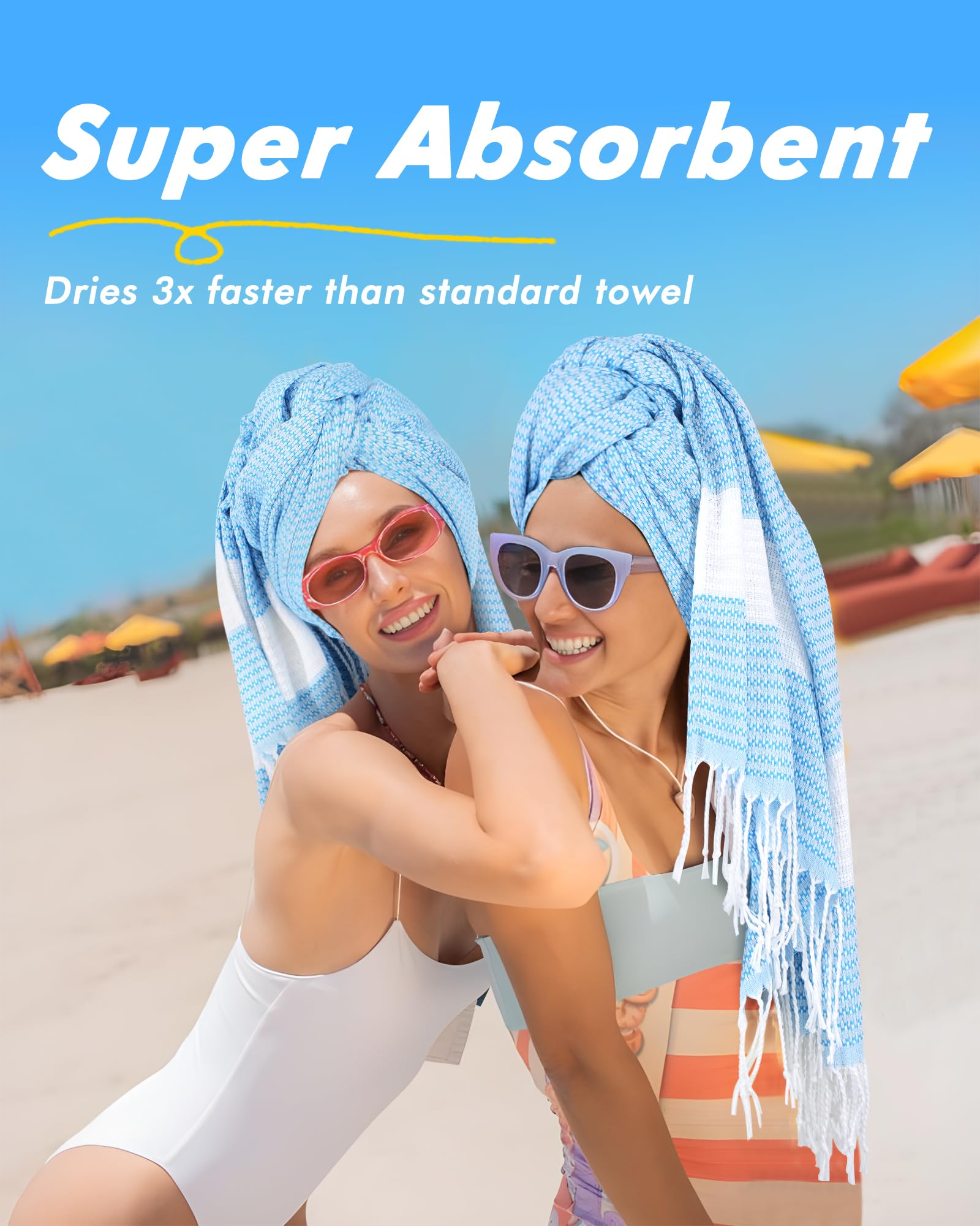 Genovega towel serves as yoga mat or picnic blanket