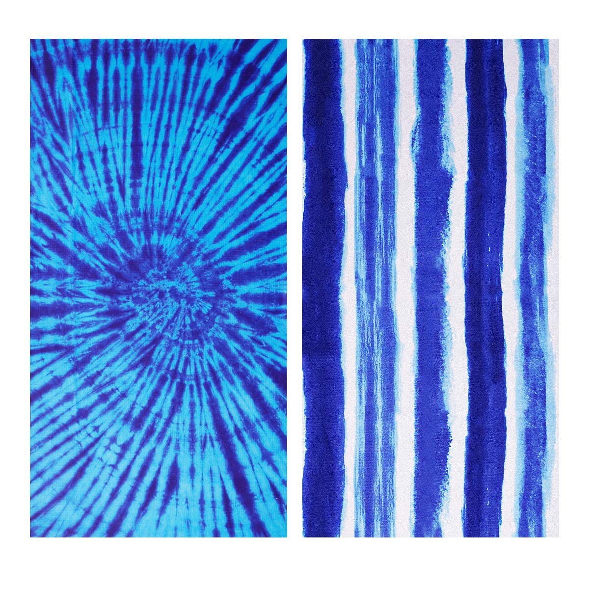 Genovega oversized beach towel in blue stripe, ideal for sunbathing and full coverage.