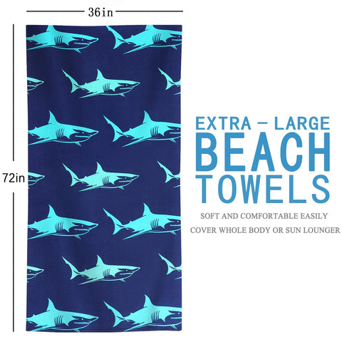 Genovega 4-pack beach towels displayed for travel and outdoor use.
