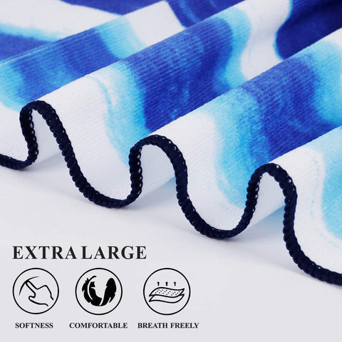 Genovega oversized beach towel packaging, ideal for travel and gifting.