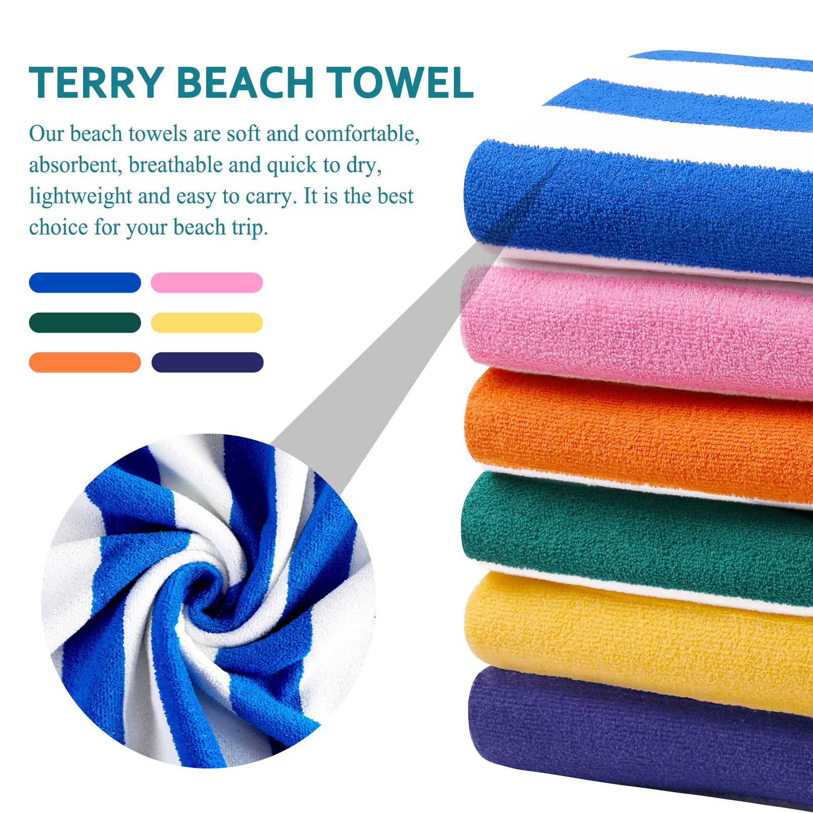 Genovega stripe towel on a camping trip shows travel-friendly use.