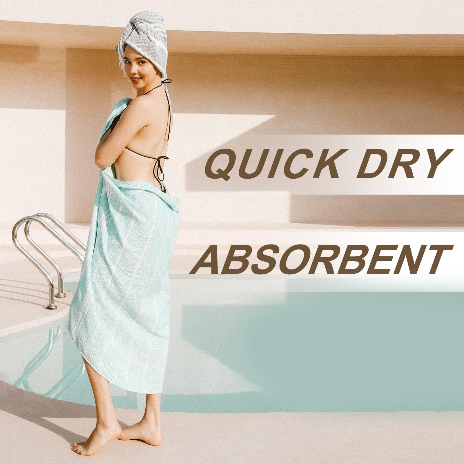 Genovega quick-dry towel maintains vibrant colors wash after wash