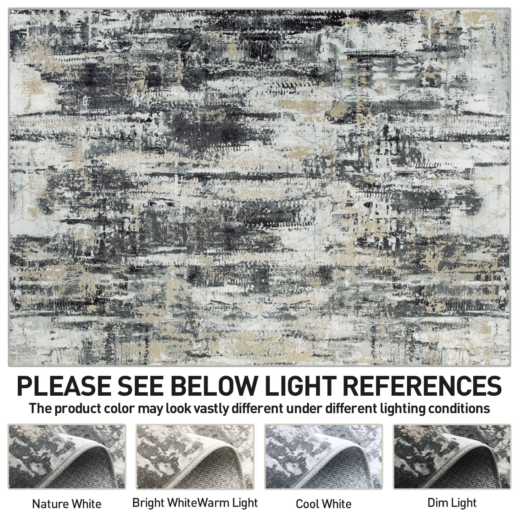 Gent drizz 0.25-inch-thick low-profile rug; lightweight and easy to move