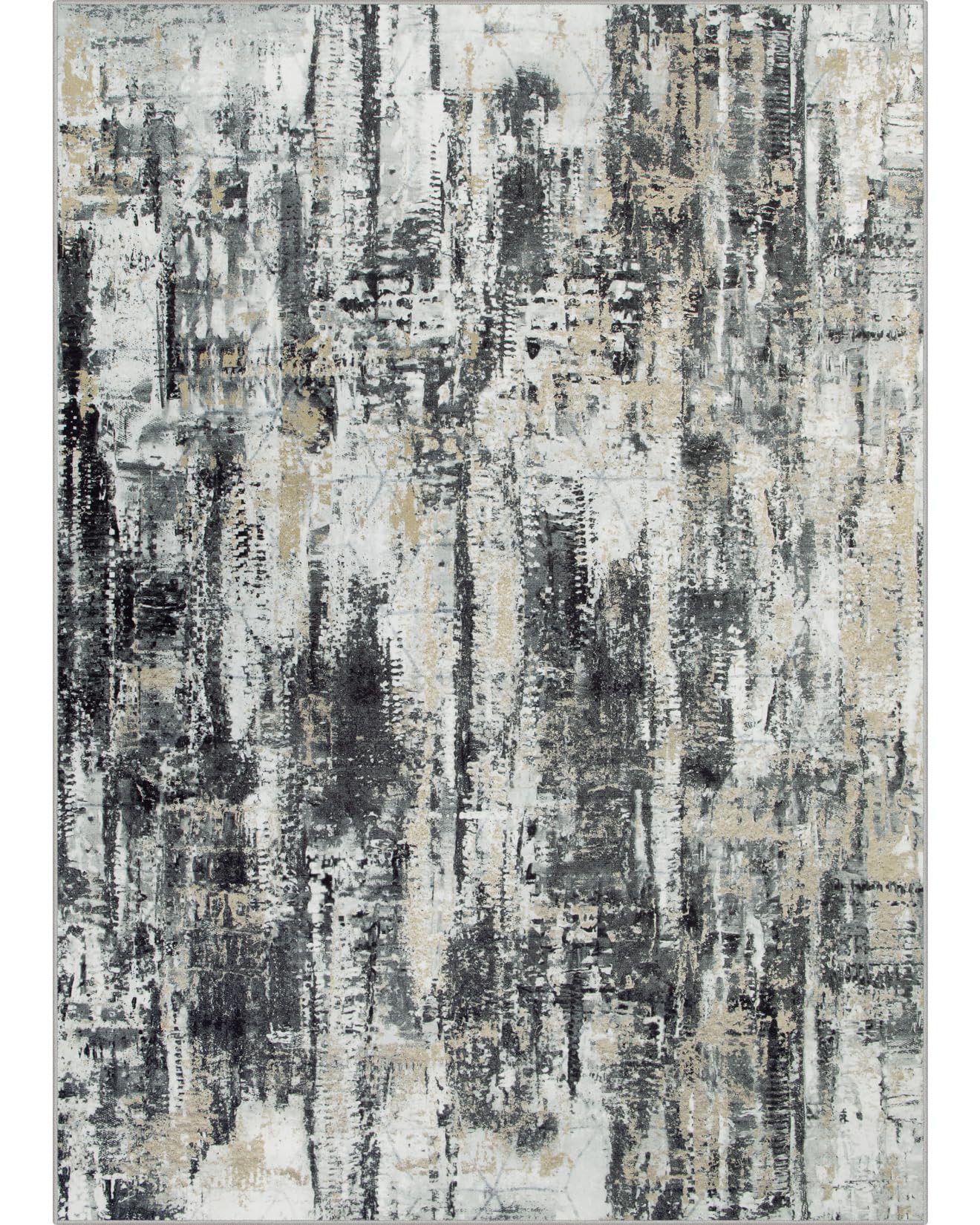 Gent drizz 9x12 area rug machine-washable tag, easy spill cleanup