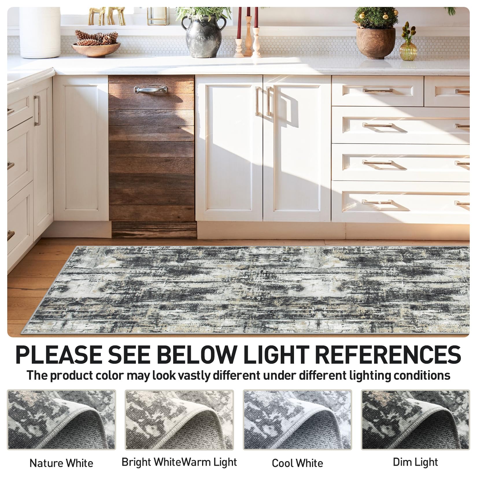 Gent drizz easy-care rug stays presentable with quick spot cleaning.