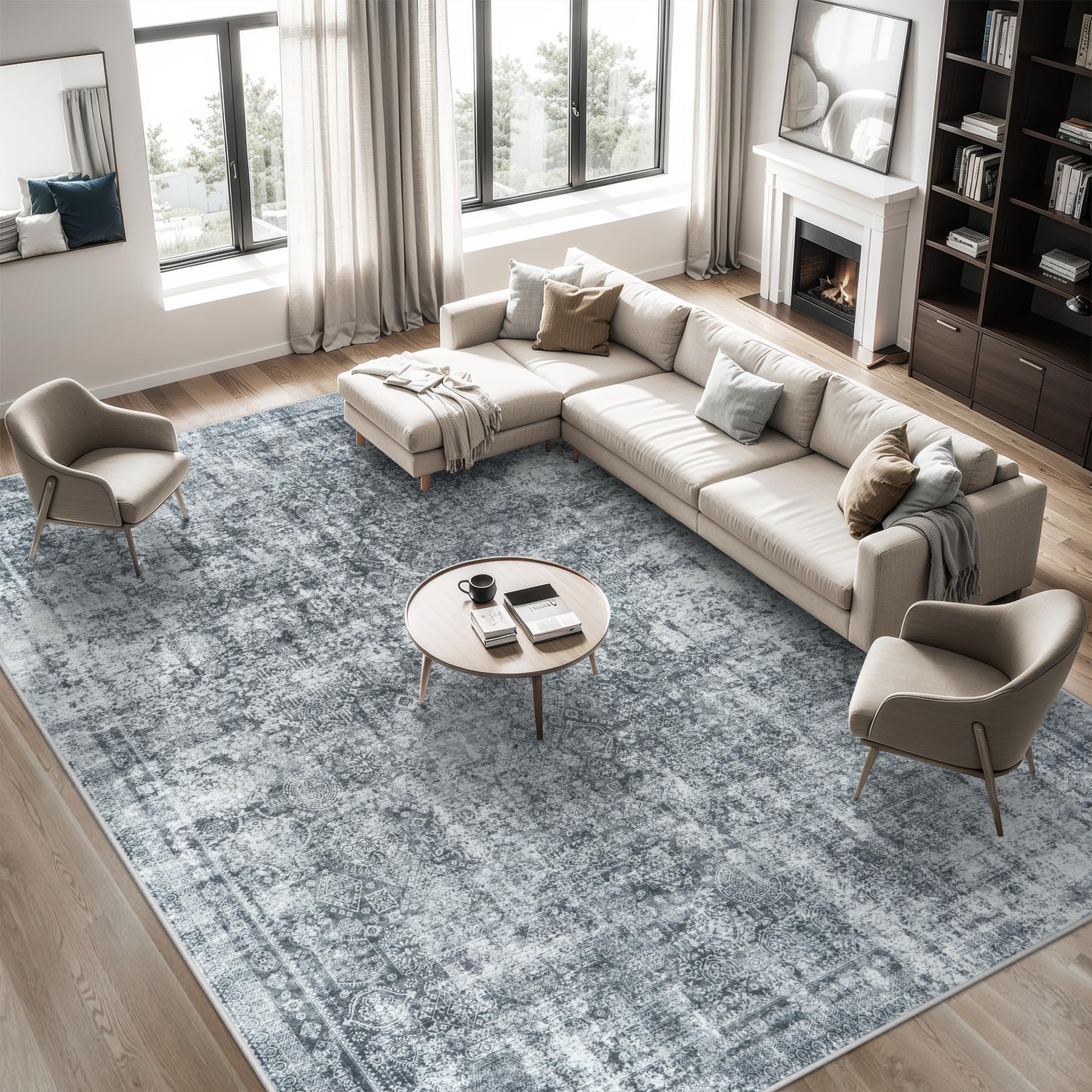 Gent drizz versatile rug suitable for living rooms, bedrooms, nurseries, and offices.