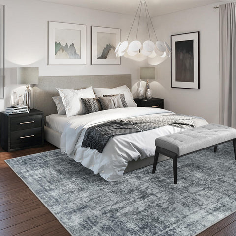 Gent drizz vintage abstract pattern rug adds timeless style to decor.