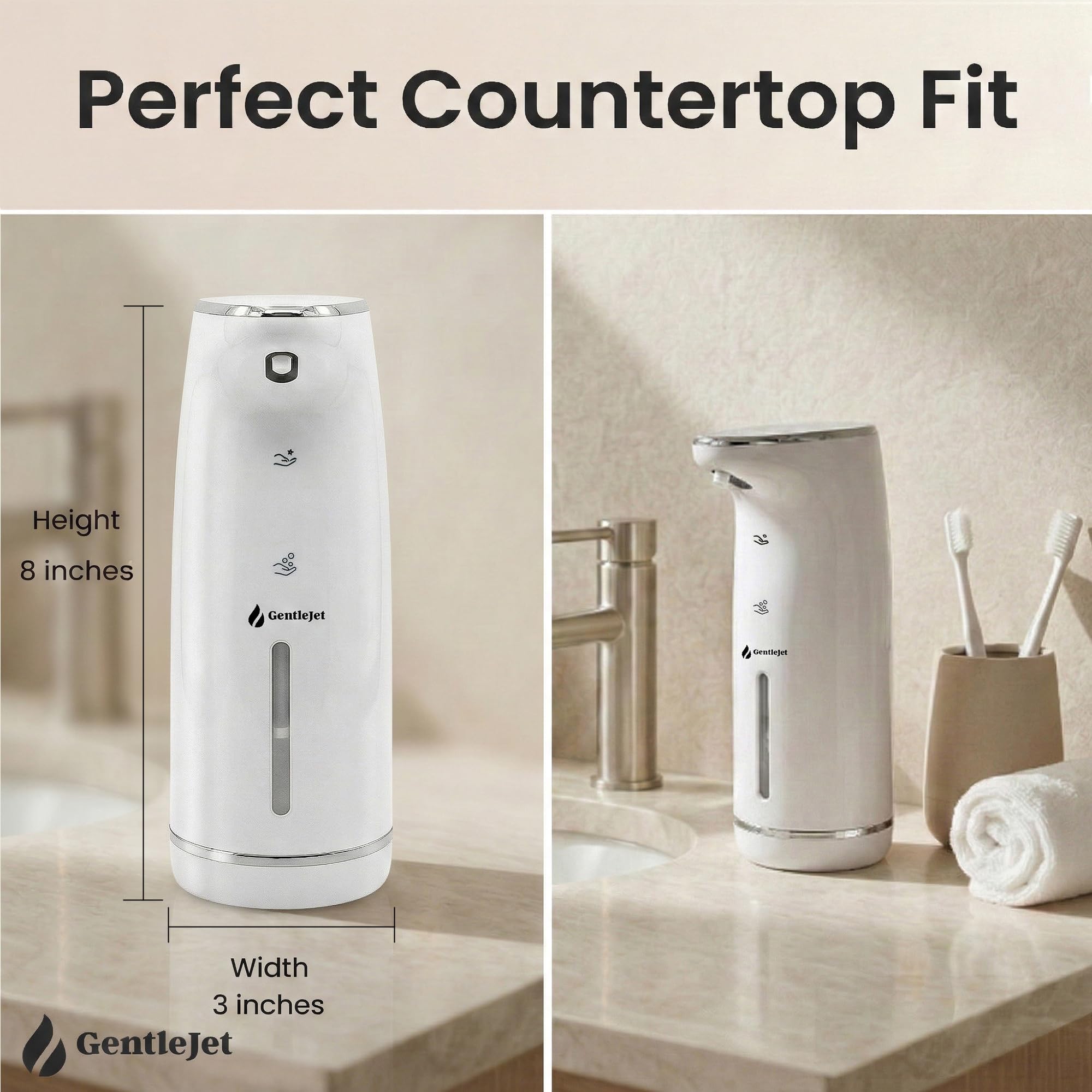 GentleJet Cloudfoam dispenser large 320 ml bottle reduces refills and maintenance.