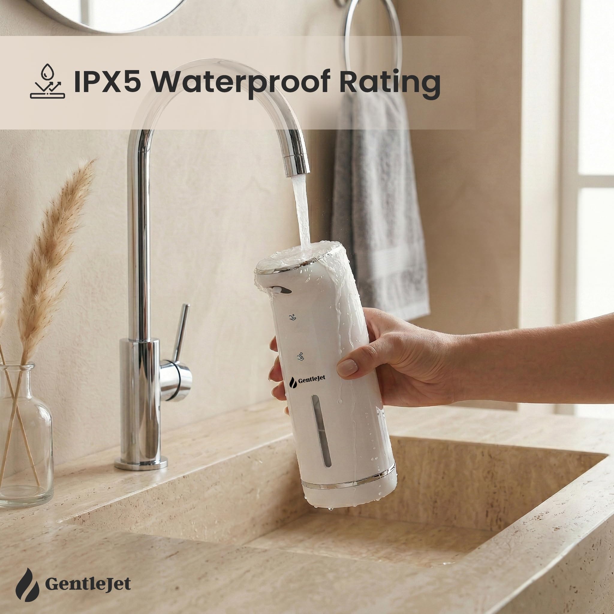 GentleJet Cloudfoam dispenser USB-C rechargeable for eco-friendly power in busy homes.