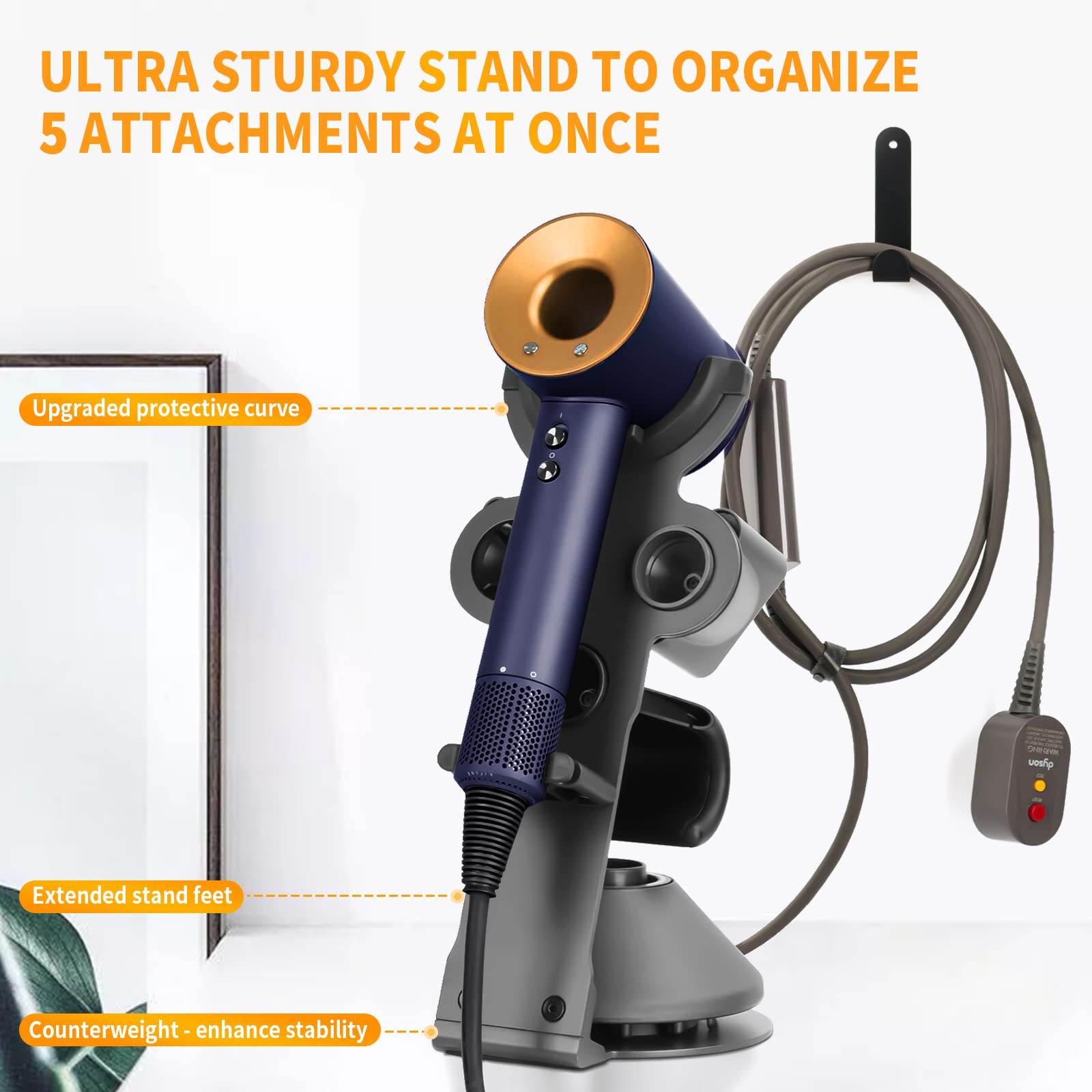 genyen eye dyson attachments storage keeps five attachments within reach