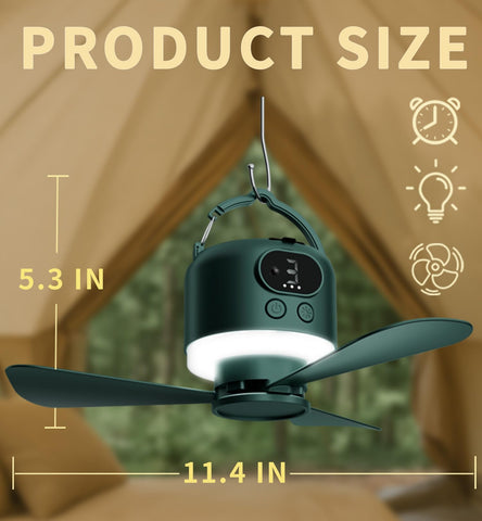 geonfi 3-blade camping fan delivers stable breeze in small spaces