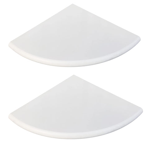 GEOONA white marble corner shelf 9x9 inches for organized bathroom storage.