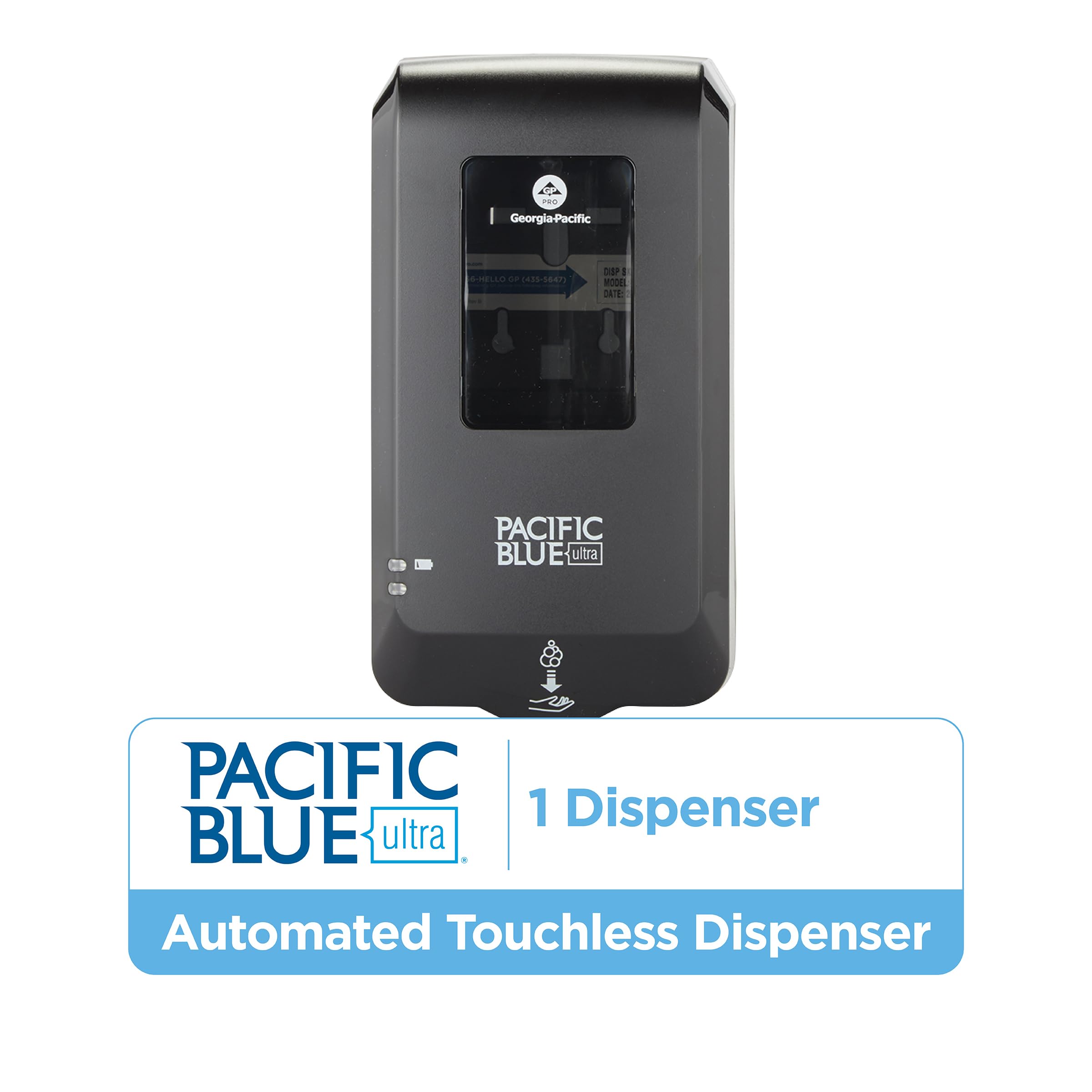 Pacific Blue Ultra wall-mounted dispenser in touchless operation mode.