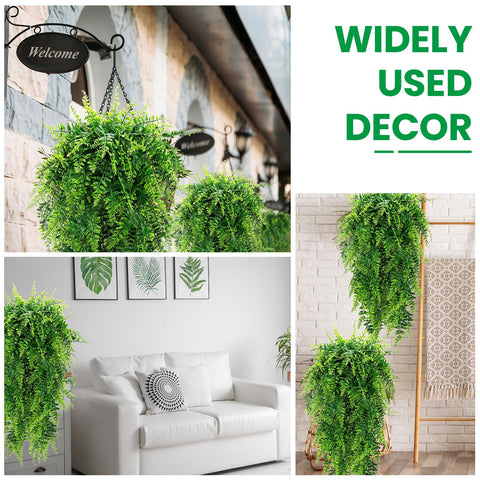 Geosar 20-piece fern garland 32-inch each, versatile for multiple spaces