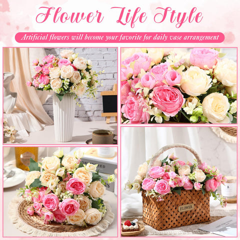 Geosar DIY wreath with artificial peonies for seasonal decor