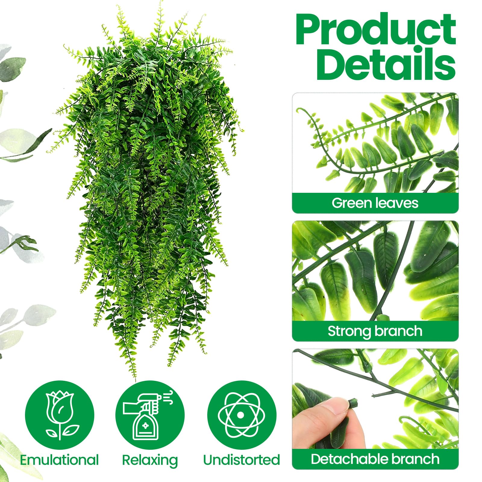 Geosar Boston fern garland 32-inch, perfect for weddings or events