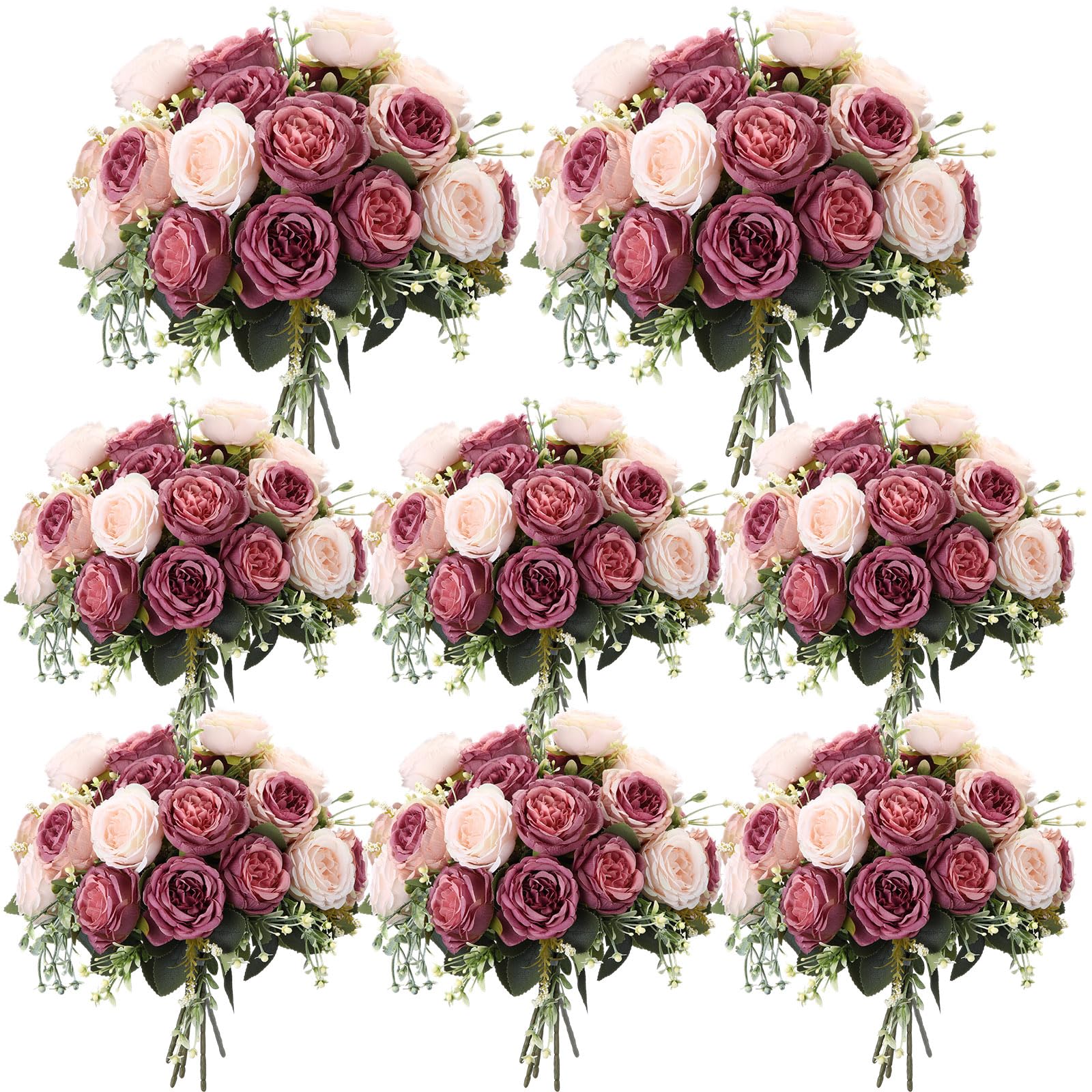 Geosar dusty pink peonies bouquet bundle for bright centerpieces