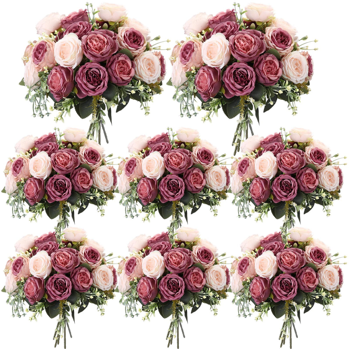 Geosar dusty pink peonies bouquet bundle for bright centerpieces