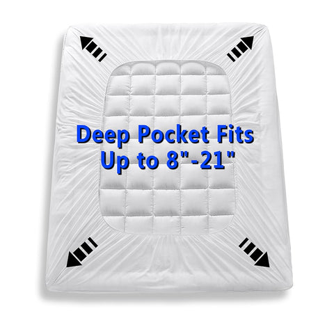 GERHOME Queen Size pad protects your mattress while maintaining a soft surface.