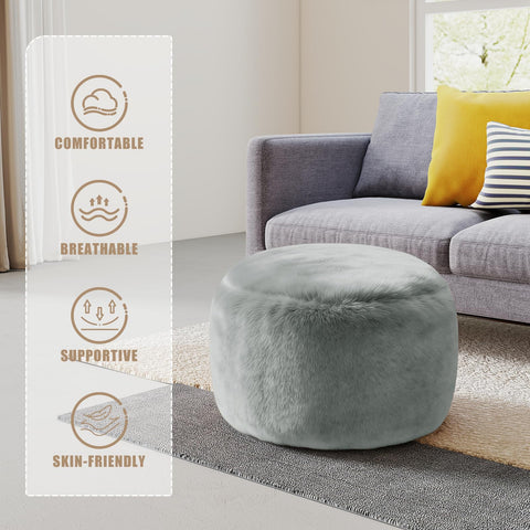 Gericco lightweight ottoman moves easily for flexible room layouts.