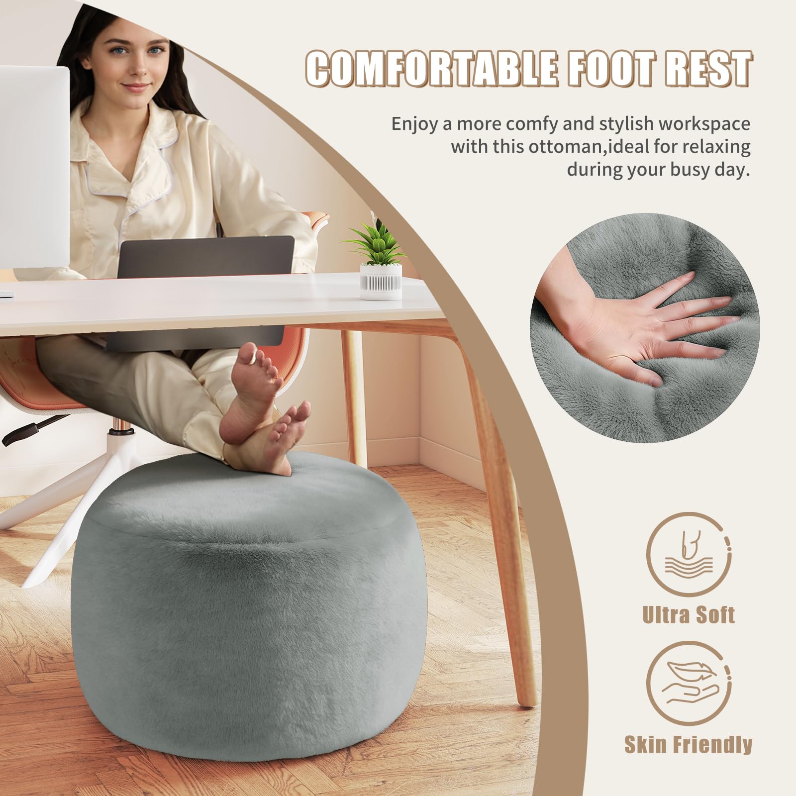 Gericco versatile pouf for floor seating in indoor or outdoor areas.