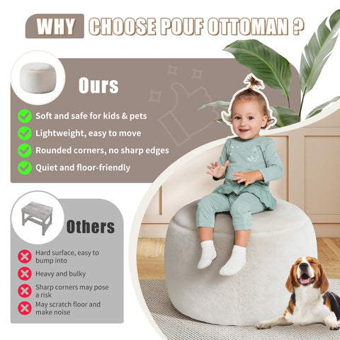 Gericco pouf suitable for indoor living rooms and sheltered patios