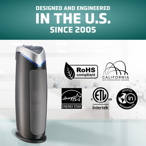GermGuardian removable filter compartment shows easy replacement access.
