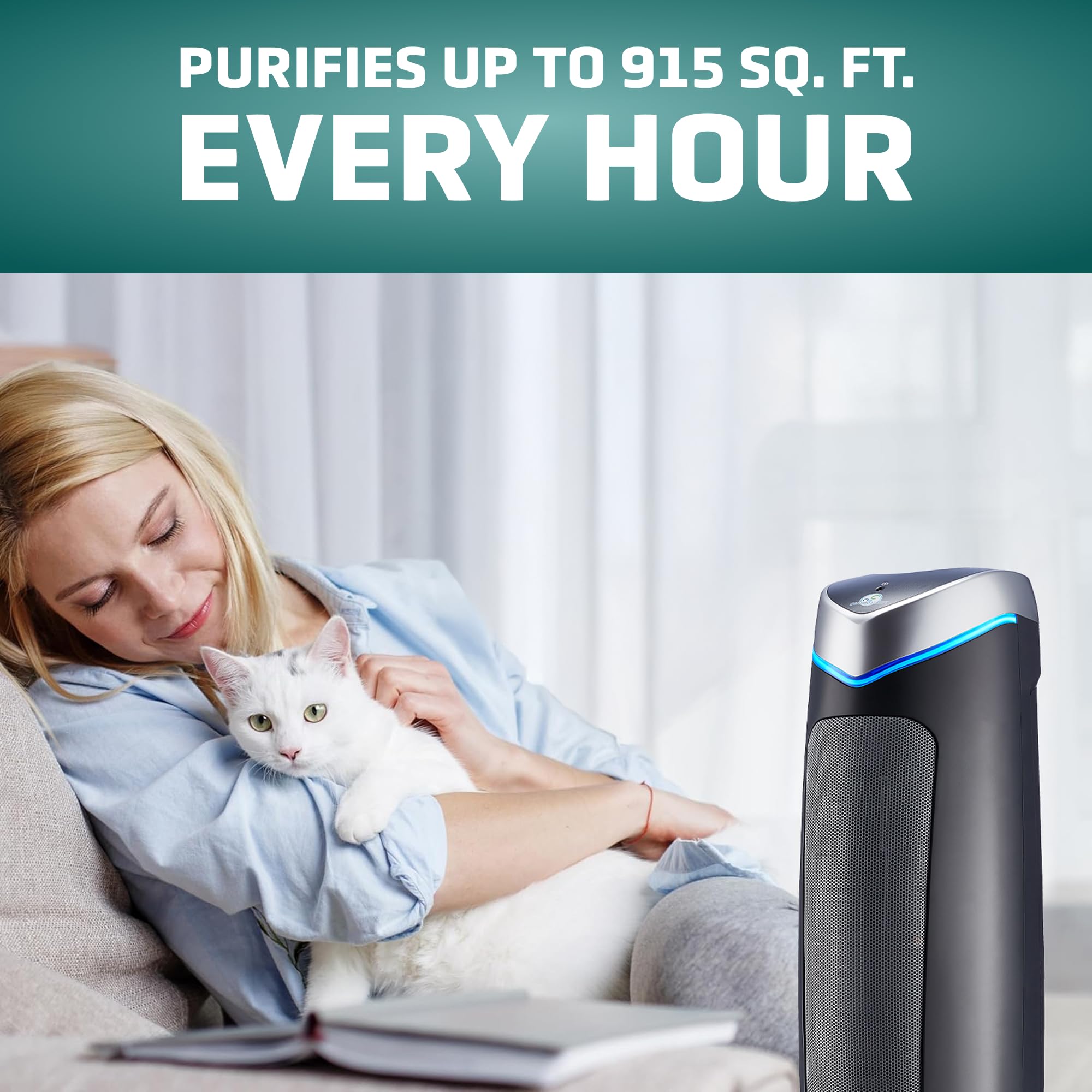 GermGuardian AC5250PT tower with digital display for easy control and scheduling