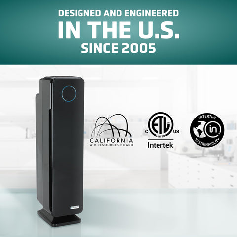 GermGuardian activated charcoal filter targets odors in shared living spaces.