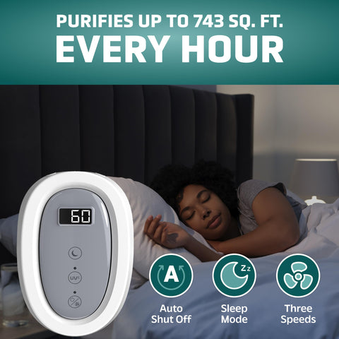 GermGuardian HEPA Pure filter captures fine particles for cleaner indoor air