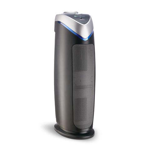 GermGuardian air purifier with true HEPA filter captures smoke and dust.