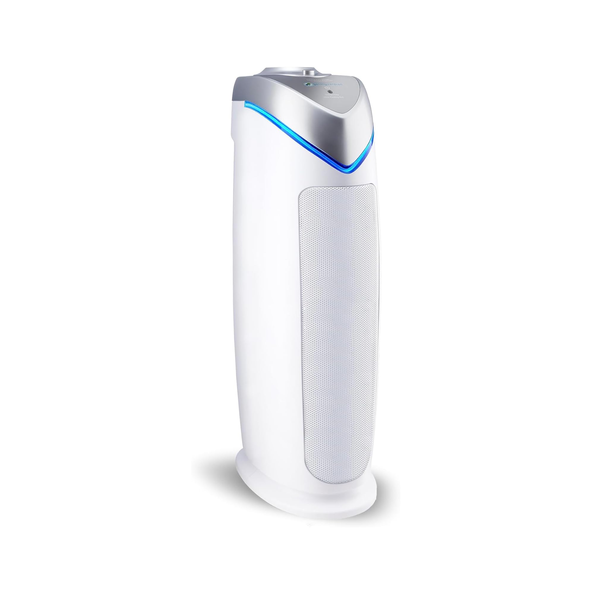GermGuardian air purifier with true HEPA filtration captures 99.97% of small particles for allergy relief.