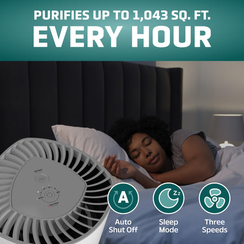 GermGuardian Airsafe+ UV-C light active to reduce contaminants in living spaces