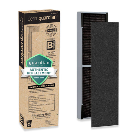 GermGuardian Filter B packaging shows genuine Smoke Clear design for reliable replacement