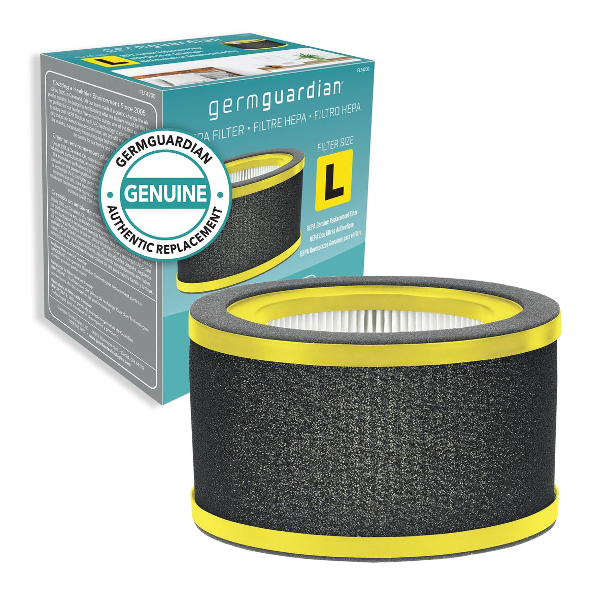 GermGuardian Filter L HEPA Pure replacement for AC4200 improves air quality and reduces odors in AC4200 rooms