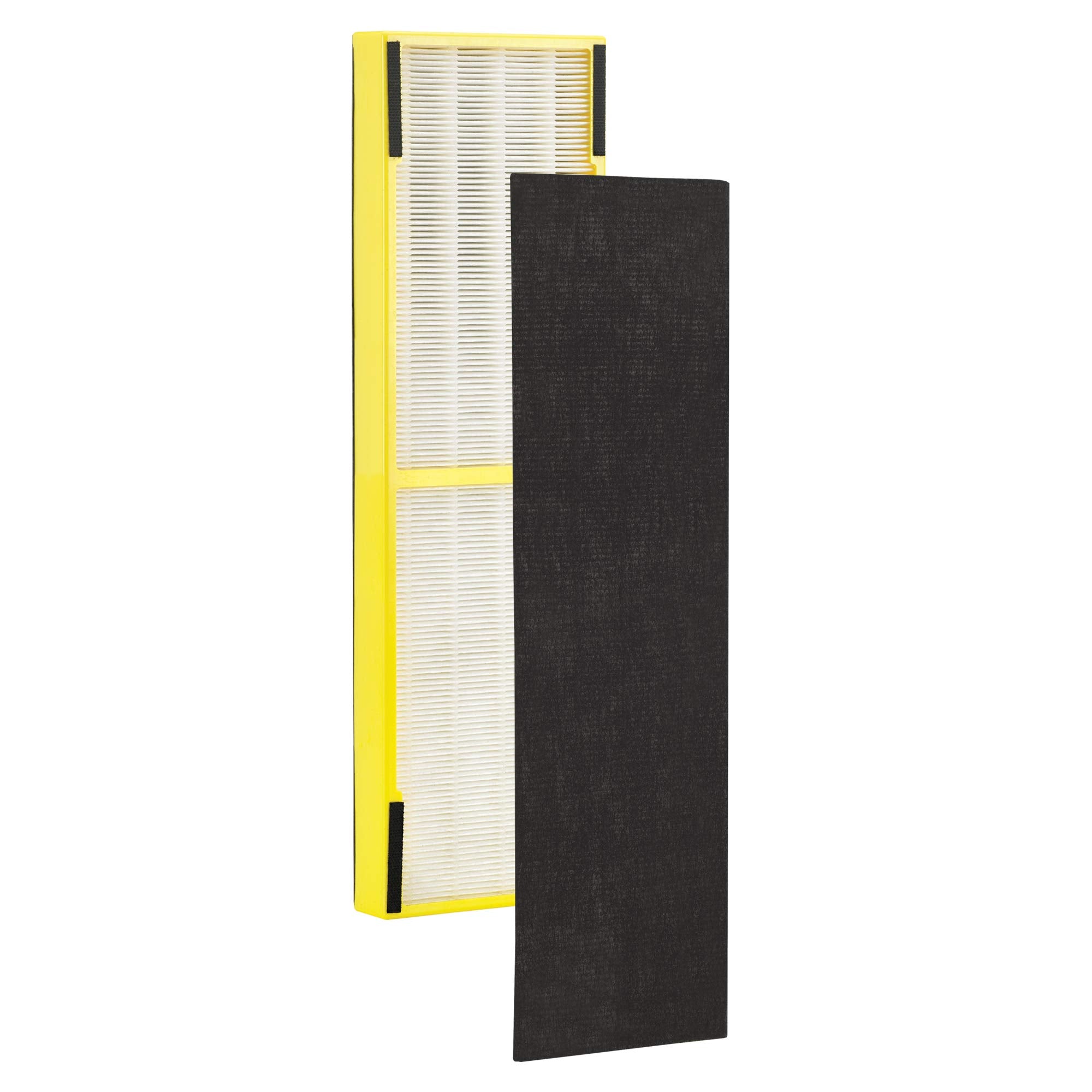 Filter media close-up showing carbon layer for odors and VOC capture
