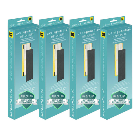 GermGuardian FLT4825 4-pack packaging ready for easy replacement and fresher indoor air