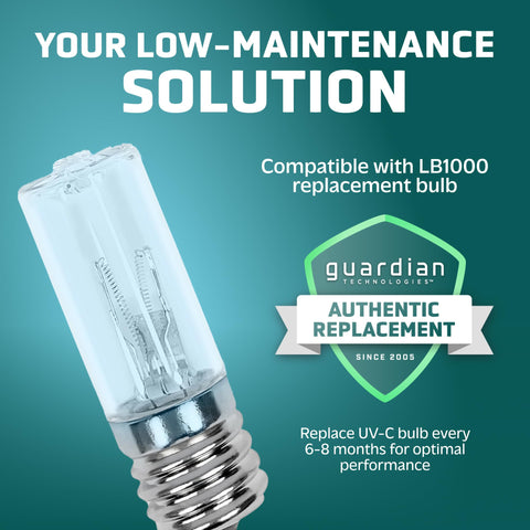 No filter replacements; just replace the UV-C bulb as needed.