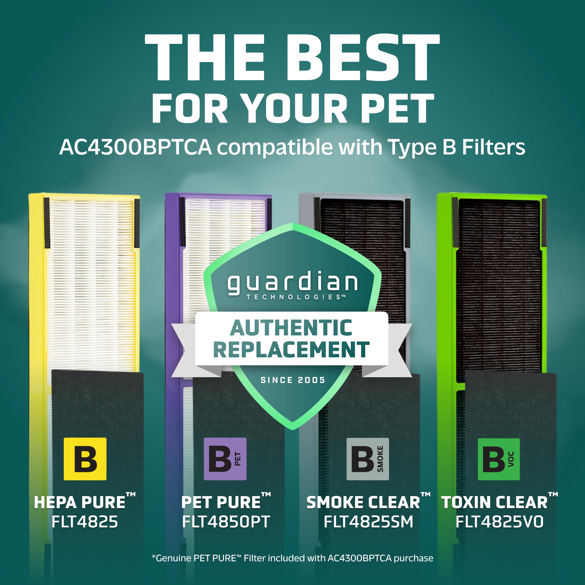 GermGuardian purifying a large 743 sq ft living room space.