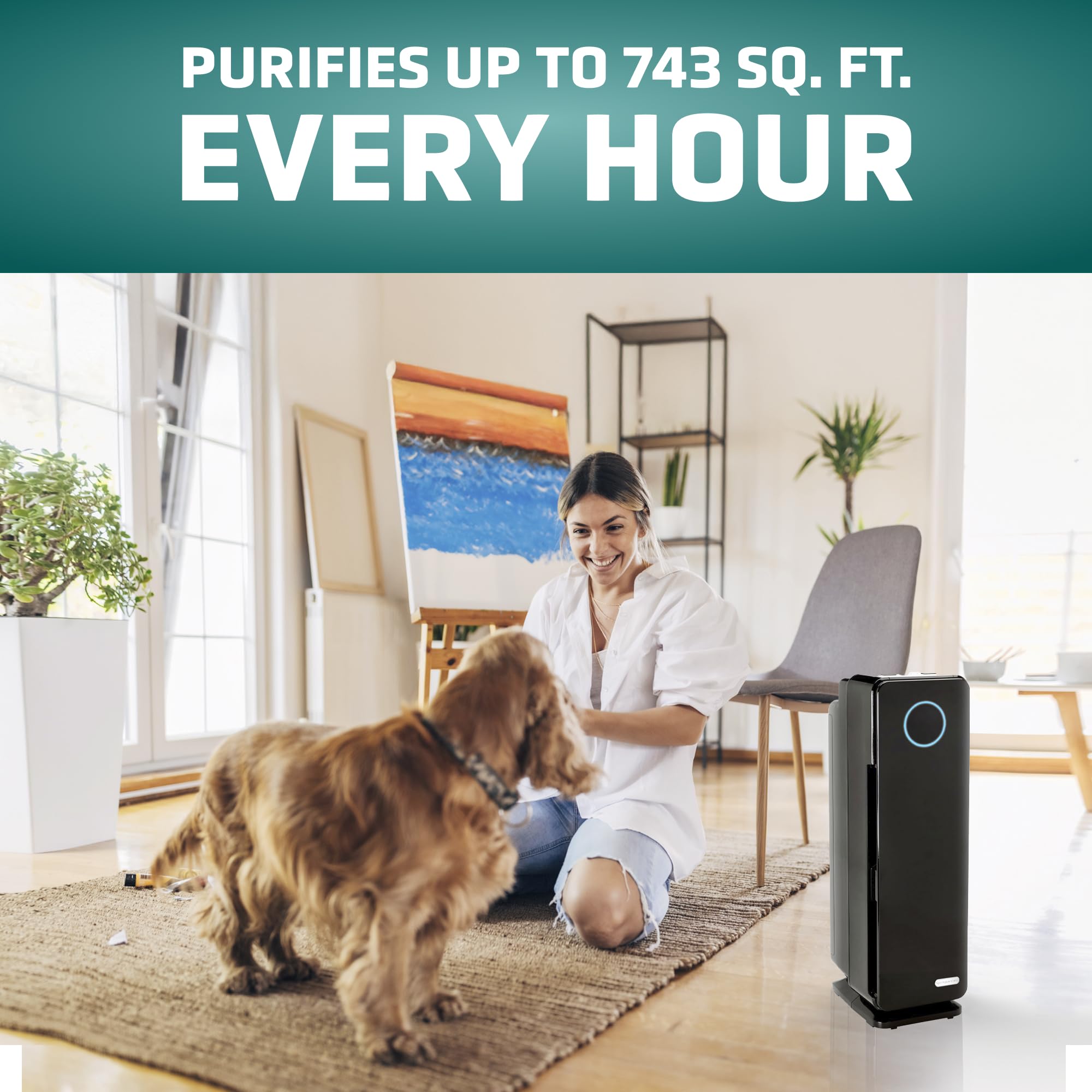 Pet Pure filter close-up capturing pet dander and odors.